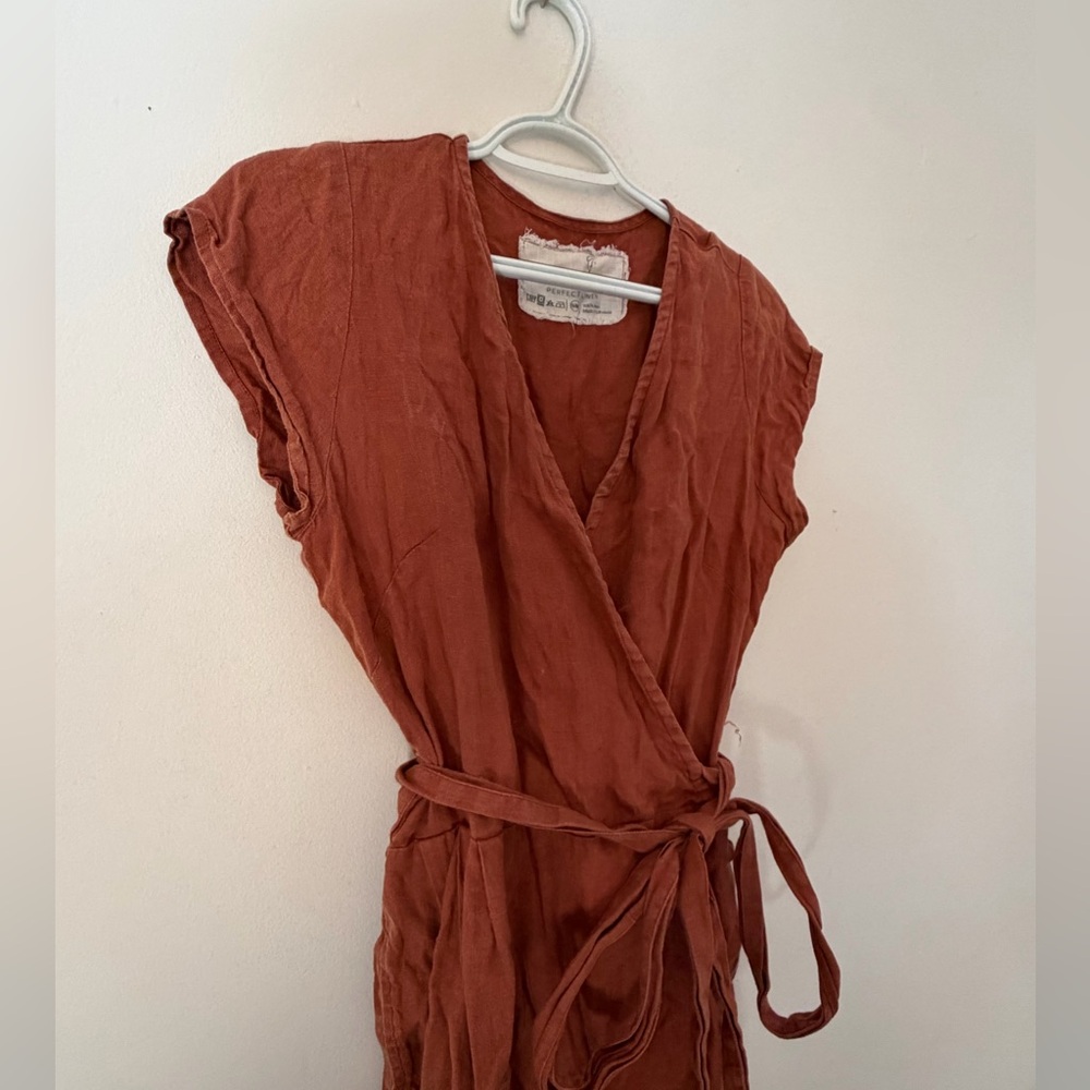 Not Perfect Linen Margaret Jumpsuit